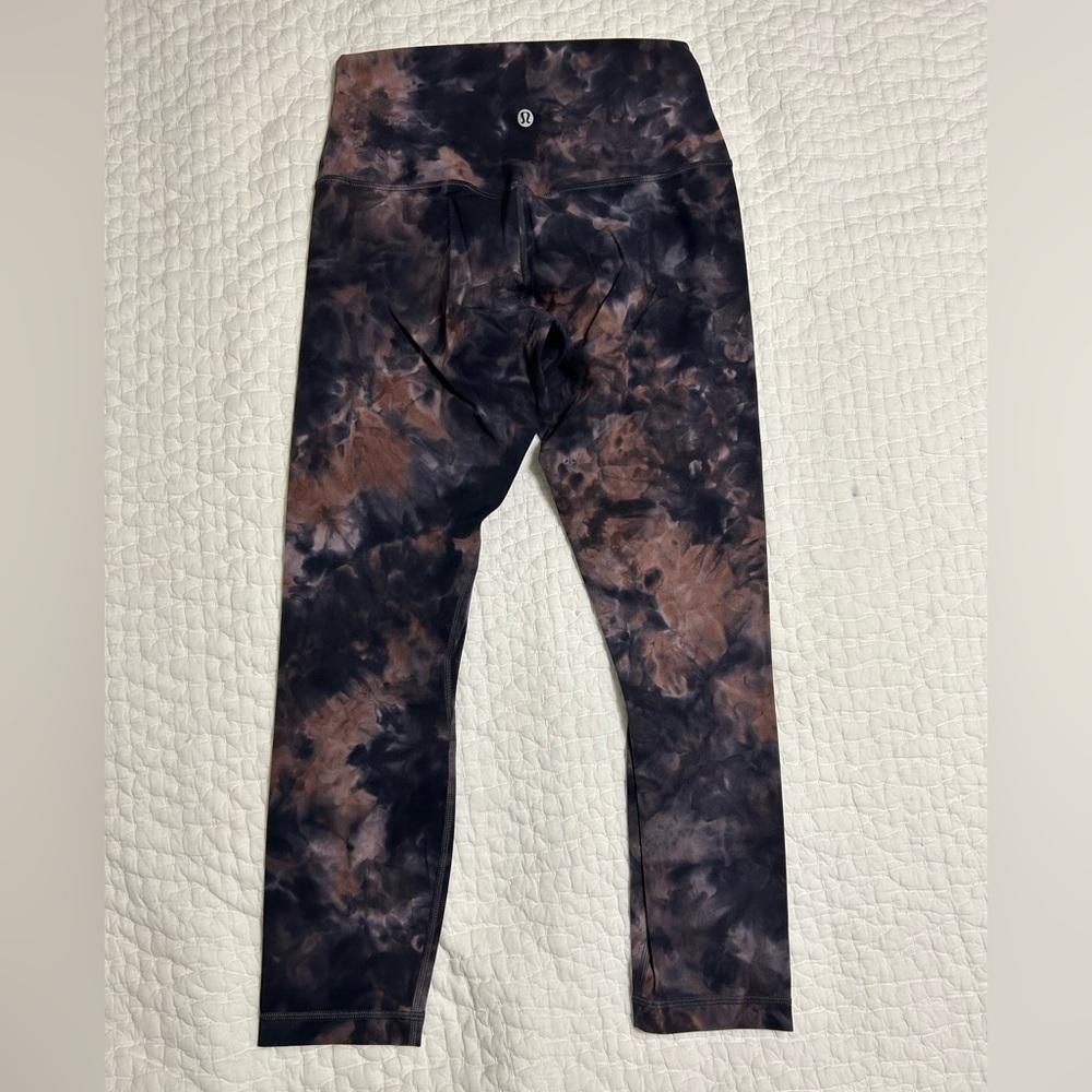 lululemon athletica Brown and Black Tie-Dye Leggings
